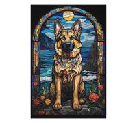 75x50cm/1000pcs Jigsaws for Adults German Shepherd Adult Jigsaw Puzzle Hands-on Game Staycation Kill Time Educational Challenge 75x50cm/1000pcs