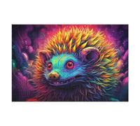 `75x50cm/1000pcs Jigsaws for Adults Puzzle Colorful Hedgehog Artwork Adult Jigsaw Puzzle Toy Wall Decor Wall Art Challenging To Complete 75x50cm/1000pcs