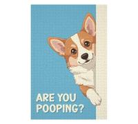 75x50cm/1000pcs Jigsaws for Adults Puzzle Corgi Peeking Are You Pooping Jigsaw for Adults Toy Wall Decor Hand Speed Race Gifts for Friends And Family 75x50cm/1000pcs