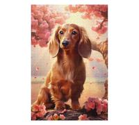 75x50cm/1000pcs Jigsaws for Adults Puzzle Dachshund Cherrytree Teenagers Puzzles Brain Teaser Game Analysis And Logic Gifts for Friends And Family 75x50cm/1000pcs