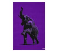 75x50cm/1000pcs Jigsaws for Adults Puzzle Elephant Silhouette - Majestic Strength on Purple Puzzle for Adults Anti-Stress Toys But Fun And Humorous Gifts for Friends And Family 75x50cm/1000pcs