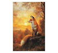 75x50cm/1000pcs Jigsaws for Adults Puzzle Fox at Sunset Teenagers Puzzles Brain Teaser Game Analysis And Logic Gifts for Friends And Family 75x50cm/1000pcs