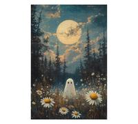 75x50cm/1000pcs Jigsaws for Adults Puzzle Ghost in Moonlight Forest Adult Jigsaw Puzzle Relaxing Games Wall Decoration Gifts for Friends And Family 75x50cm/1000pcs