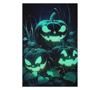 75x50cm/1000pcs Jigsaws for Adults Puzzle Glowing Jack-o-Lanterns Teenagers Puzzles Brain Teaser Game Analysis And Logic Gifts for Friends And Family 75x50cm/1000pcs