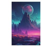 75x50cm/1000pcs Jigsaws for Adults Puzzle Nocturnal Synthwave Peaks Adult Jigsaw Puzzle Relaxing Games Wall Decoration Gifts for Friends And Family 75x50cm/1000pcs