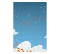 75x50cm/1000pcs Jigsaws for Adults Puzzle Orange Fish Flying in The Sky Puzzle for Adults Anti-Stress Toys But Fun And Humorous Gifts for Friends And Family 75x50cm/1000pcs