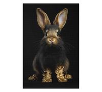 75x50cm/1000pcs Jigsaws for Adults Puzzle Rabbit Gold Animal Teenagers Puzzles Brain Teaser Game Analysis And Logic Gifts for Friends And Family 75x50cm/1000pcs