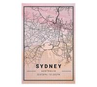 75x50cm/1000pcs Jigsaws for Adults Puzzle Sydney City Map Australia Puzzles for Adults Anti-Stress Toys Wall Decoration Gifts for Friends And Family 75x50cm/1000pcs