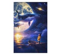 75x50cm/1000pcs Jigsaws for Adults Puzzle Whispering Whales Jigsaw for Adults Toy Wall Decor Hand Speed Race Gifts for Friends And Family 75x50cm/1000pcs