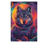 75x50cm/1000pcs Jigsaws for Adults Puzzle Wolf Astronaut Space Teenagers Puzzles Brain Teaser Game Analysis And Logic Gifts for Friends And Family 75x50cm/1000pcs