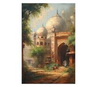 75x50cm/1000pcs Jigsaws for Teenagerss Agra Charm India Puzzle for Adults Fun Games Staycation Kill Time Challenging To Complete 75x50cm/1000pcs