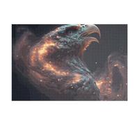 75x50cm/1000pcs Jigsaws for Teenagerss Eagle in Flames Artwork Jigsaw Puzzle Relaxing Games Difficult Challenge Challenging To Complete 75x50cm/1000pcs