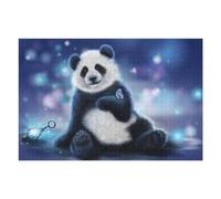 75x50cm/1000pcs Jigsaws for Teenagerss Panda with Butterfly Jigsaw Puzzle Relaxing Games Difficult Challenge Challenging To Complete 75x50cm/1000pcs