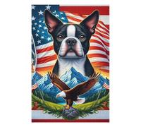 75x50cm/1000pcs Jigsaws for Teenagerss Puzzle American Spirit Patriotic Artwork with Eagle And Flags Adult Puzzles Anti-Stress Toys Staycation Kill Time Parent-child Interaction 75x50cm/1000pcs