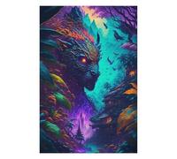 75x50cm/1000pcs Jigsaws for Teenagerss Puzzle Enchanted Forest with Mythical Creature Adult Puzzles Anti-Stress Toys Staycation Kill Time Parent-child Interaction 75x50cm/1000pcs