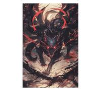 75x50cm/1000pcs Jigsaws for Teenagerss Puzzle Evil Black Kitsune Fox Puzzles for Adults Hands-on Game Home Decoration for Is Ideal As A Gift 75x50cm/1000pcs