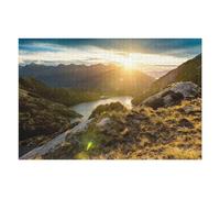 75x50cm/1000pcs Jigsaws for Teenagerss Puzzle Golden Sunset Over Serene Lake Puzzle for Adults Hands-on Game Difficult Hard Parent-child Interaction 75x50cm/1000pcs