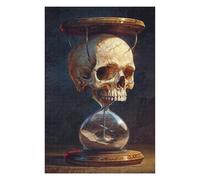 75x50cm/1000pcs Jigsaws for Teenagerss Puzzle Gothic Skull in Sand Timer Puzzles for Adults Hands-on Game Home Decoration for Is Ideal As A Gift 75x50cm/1000pcs