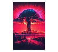 75x50cm/1000pcs Jigsaws for Teenagerss Puzzle Nuclear Bomb Illustration Puzzles for Adults Hands-on Game Home Decoration for Is Ideal As A Gift 75x50cm/1000pcs