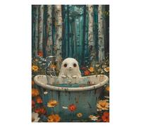 75x50cm/1000pcs Jigsaws for Teenagerss Puzzle Scary Bohoo Ghost Bathtube Puzzles for Adults Hands-on Game Home Decoration for Is Ideal As A Gift 75x50cm/1000pcs