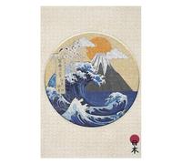 75x50cm/1000pcs Jigsaws for Teenagerss Puzzle The Great Wave of Kanagawa Puzzles for Adults Hands-on Game Home Decoration for Is Ideal As A Gift 75x50cm/1000pcs