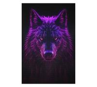 75x50cm/1000pcs Jigsaws for Teenagerss Puzzle Wolf Magenta Neon Jigsaw Family Games Precision Cutting Unique Gifts for Birthday And Christmas 75x50cm/1000pcs