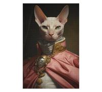 75x50cm/1000pcs Jigsaws for Teenagerss Sphynx Cat King Jigsaws for Adults Toy Wall Decor Home Decoration Challenging To Complete 75x50cm/1000pcs