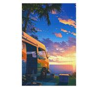 75x50cm/1000pcs Jigsaws for Teenagerss Sunset Escapade Jigsaws for Adults Toy Wall Decor Home Decoration Challenging To Complete 75x50cm/1000pcs