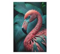 75x50cm/1000pcs Jigsaws Pink Flamingo with Leaf Puzzles for Adults Anti-Stress Toys Pattern Assembly Deal As Gifts for The Whole Family 75x50cm/1000pcs