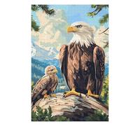 75x50cm/1000pcs Puzzle For Adults Bald Eagle And Chick Jigsaw Puzzle Relax Games Enhance Memory Deal As Gifts for The Whole Family 75x50cm/1000pcs