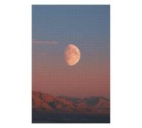 75x50cm/1000pcs Puzzle For Adults Moon over Mountains at Dusk Jigsaw Puzzle Relax Games Enhance Memory Deal As Gifts for The Whole Family 75x50cm/1000pcs