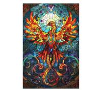 75x50cm/1000pcs Puzzle For Adults Phoenix Stained Glass Puzzle for Adults Relaxing Games Staycation Kill Time Unique Birthday And Gifts 75x50cm/1000pcs