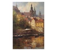 75x50cm/1000pcs Puzzle For Adults Prague Czech Republic Art Puzzle for Adults DIY Toys Presents for Women Deal As Gifts for The Whole Family 75x50cm/1000pcs
