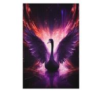 75x50cm/1000pcs Puzzle For Adults Purple Fire Swan Puzzle for Adults Relaxing Games Staycation Kill Time Unique Birthday And Gifts 75x50cm/1000pcs