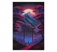 75x50cm/1000pcs Puzzle For Teenagerss Torii Gate Under A Full Moon Adult Puzzles Brain Teaser Game Birthday Present Birthday And Unique Gifts 75x50cm/1000pcs