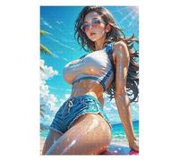 75x50cm/1000pcs Puzzles for Adults Beach Babe in Sunglasses Puzzle for Adults Hands-on Game A Work of Art Unique Gifts for Birthday And Christmas 75x50cm/1000pcs
