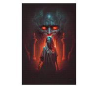 75x50cm/1000pcs Puzzles for Adults Evil Entity in Dark Temple Jigsaw Puzzle Anti-Stress Toys Presents for Women Difficult And Challenge 75x50cm/1000pcs