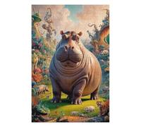 75x50cm/1000pcs Puzzles for Adults Fantastical Hippopotamus Jigsaws for Adults Relaxing Games Presents for Women Unique Gifts for Birthday And Christmas 75x50cm/1000pcs
