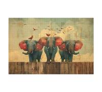 75x50cm/1000pcs Puzzles for Adults Three Elephants Vintage Puzzle for Adults Hands-on Game A Work of Art Unique Gifts for Birthday And Christmas 75x50cm/1000pcs