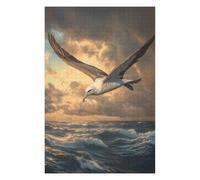75x50cm/1000pcs Puzzles for Teenagerss Albatross Seabird in Flight Jigsaw Puzzle Toy Wall Decor Difficult Challenge Stress Reduction Gifts 75x50cm/1000pcs
