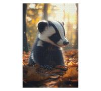 75x50cm/1000pcs Puzzles for Teenagerss Cute Badger in Autumn Jigsaw Puzzle Toy Wall Decor Difficult Challenge Stress Reduction Gifts 75x50cm/1000pcs