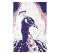 75x50cm/1000pcs Puzzles for Teenagerss Elegant Peacock Illustration Adult Jigsaw Brain Teaser Game Presents for Women for Birthday, Chrismas 75x50cm/1000pcs