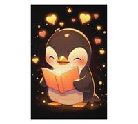 75x50cm/1000pcs Puzzles for Teenagerss Gold Penguin Book Reader Jigsaw Puzzle Toy Wall Decor Difficult Challenge Stress Reduction Gifts 75x50cm/1000pcs