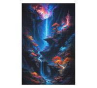 75x50cm/1000pcs Puzzles for Teenagerss Hidden Waterfall Paradise Jigsaw Puzzle Toy Wall Decor Difficult Challenge Stress Reduction Gifts 75x50cm/1000pcs