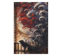 75x50cm/1000pcs Puzzles for Teenagerss Kitsune with Nine Tails Adult Puzzles Hands-on Game Pattern Assembly Unique Birthday And Gifts 75x50cm/1000pcs