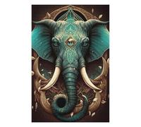 75x50cm/1000pcs Puzzles for Teenagerss Ornate Elephant Artwork Jigsaw for Adults Brain Teaser Game But Fun And Humorous for Birthday, Chrismas 75x50cm/1000pcs