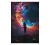 75x50cm/1000pcs Puzzles for Teenagerss Silhouette Woman Galaxy Adult Puzzles Hands-on Game Pattern Assembly Unique Birthday And Gifts 75x50cm/1000pcs