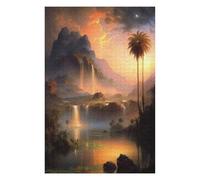 75x50cm/1000pcs Puzzles for Teenagerss The Mountain Oasis Adult Puzzles Hands-on Game Pattern Assembly Unique Birthday And Gifts 75x50cm/1000pcs