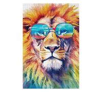 75x50cm/1000pcs Puzzles for Teenagerss Watercolors Lion 2 Jigsaw Puzzle Toy Wall Decor Difficult Challenge Stress Reduction Gifts 75x50cm/1000pcs
