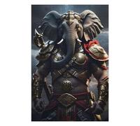 75x50cm/1000pcs Teenagers Pieces Jigsaw Puzzle Elephant Armor Kingdom Adult Jigsaw Brain Teaser Game But Fun And Humorous Gifts for Friends And Family 75x50cm/1000pcs